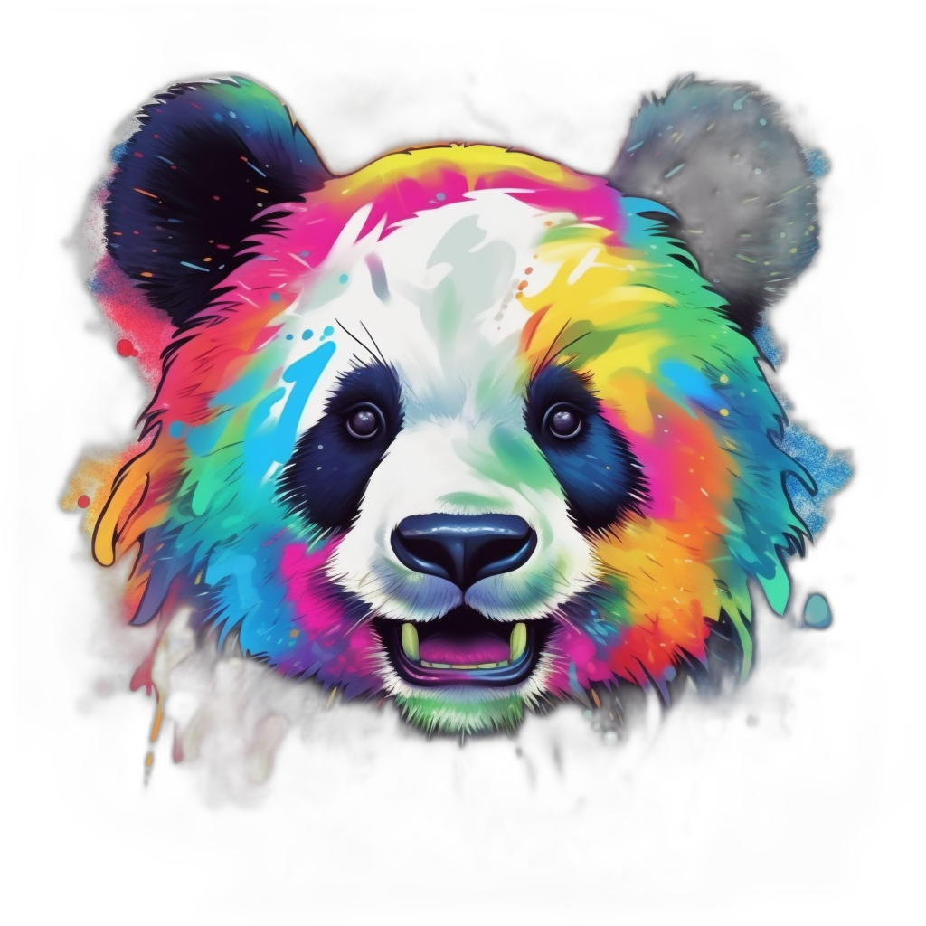 Panda Blast Colors Hoodie