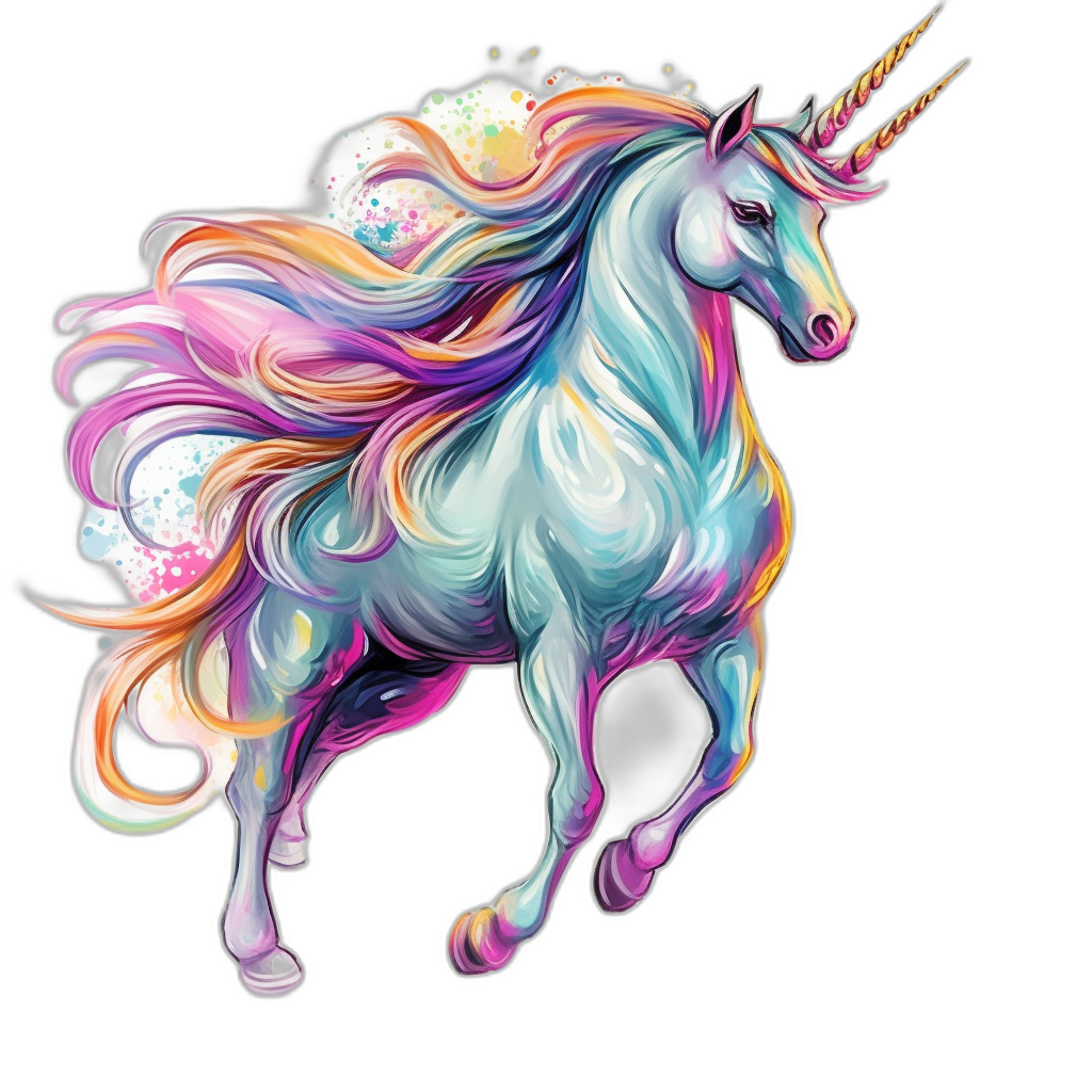 Duffel Bag with Unicorn Clipart