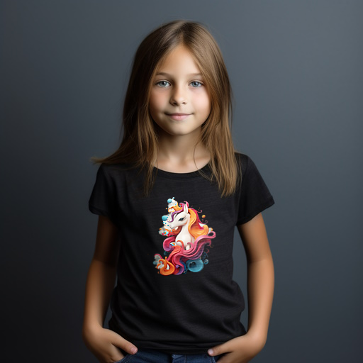 Vector White Background Girl T-Shirt