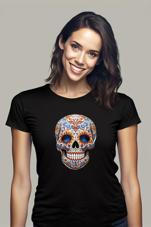 Skull Salvador Dally Style Fit T-Shirt