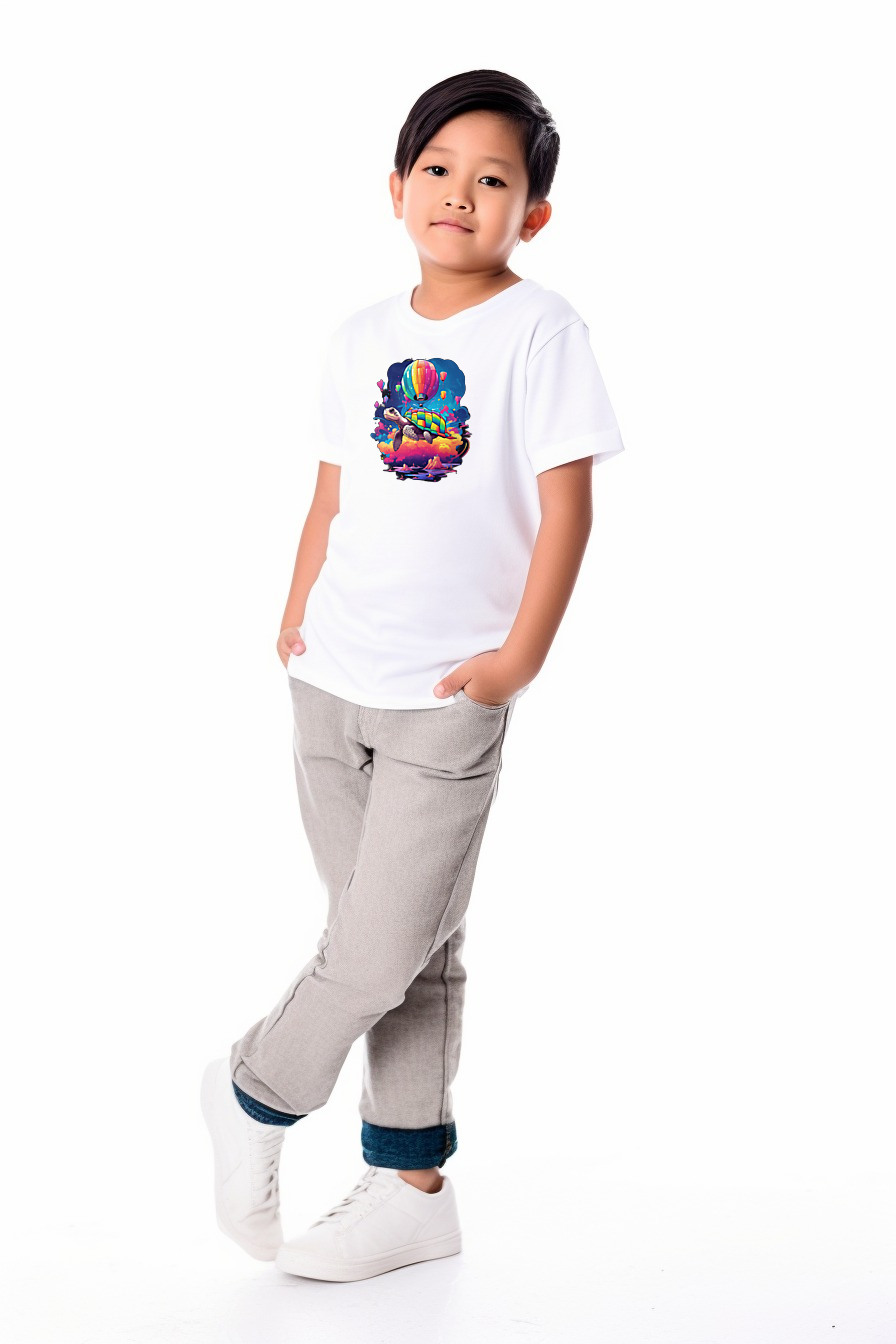 Neon-Colored Magical Voyage Boy T-Shirt